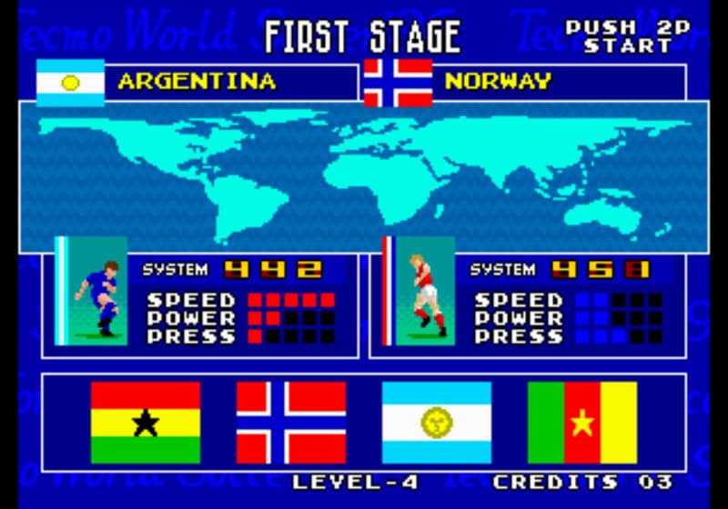 Screenshot de Tecmo World Soccer '96