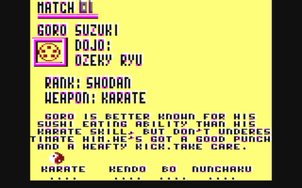 Screenshot de Budokan: The Martial Spirit