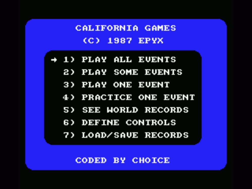 Screenshot de California Games