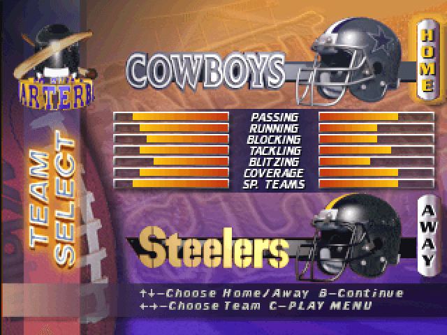 Screenshot de NFL Quarterback Club 97