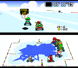 Screenshot de Super Mario Kart