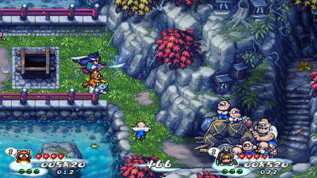 Screenshot de Pocky & Rocky Reshrined