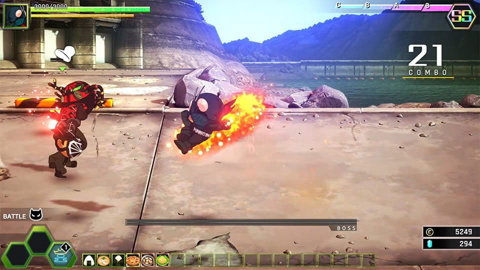 Screenshot de SD Shin Kamen Rider Rumble