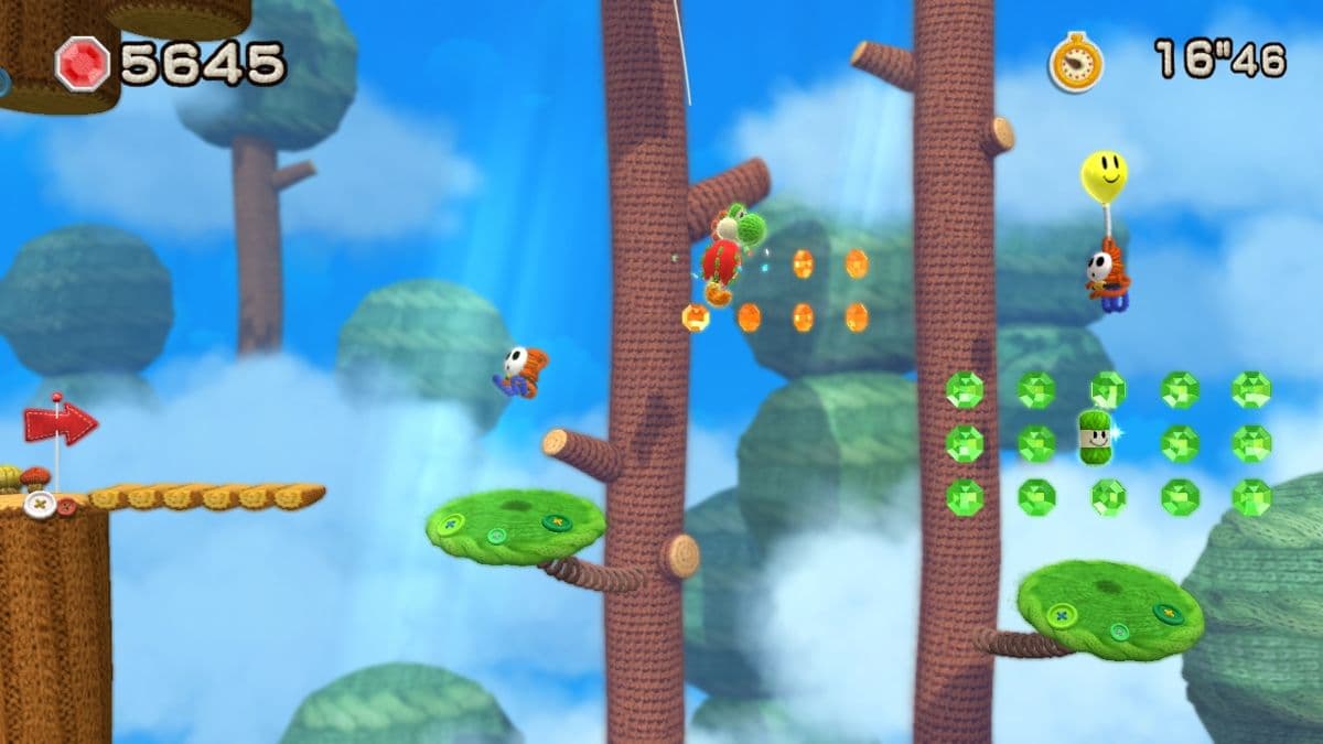 Screenshot de Yoshi's Woolly World