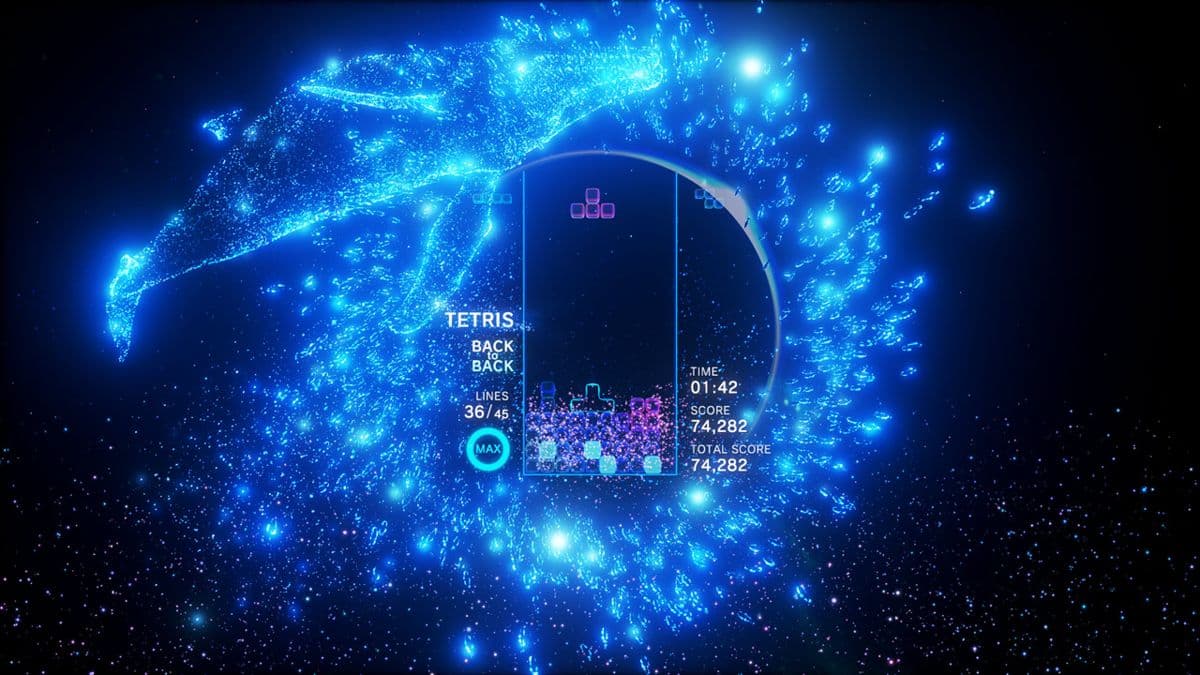 Screenshot de Tetris Effect