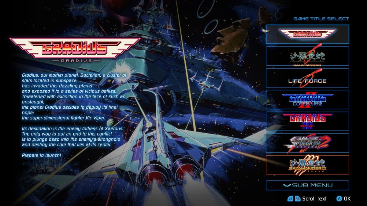 Screenshot de Gradius Origin Collection
