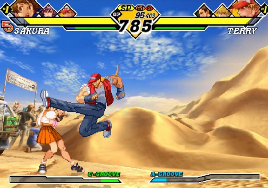Screenshot de Capcom vs. SNK 2 EO - Millionaire Fighting 2001