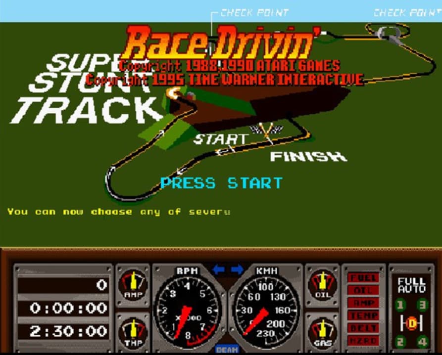 Screenshot de Race Drivin'