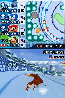 Screenshot de Mario & Sonic at the Olympic Winter Games
