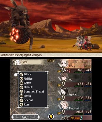 Screenshot de Bravely Default