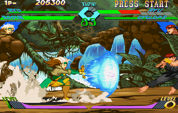 Screenshot de X-Men vs. Street Fighter