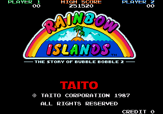 Screenshot de Bubble Bobble also featuring Rainbow Islands