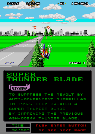 Screenshot de Super Thunder Blade