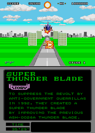 Screenshot de Super Thunder Blade
